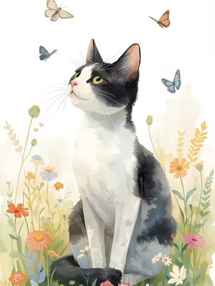 Bobo as a watercolour portrait, made by the app